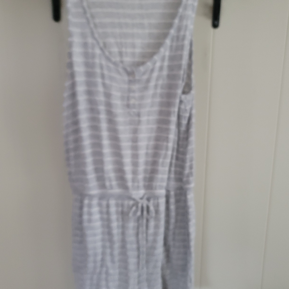 Romper gray and white stripe or just from Target size medium